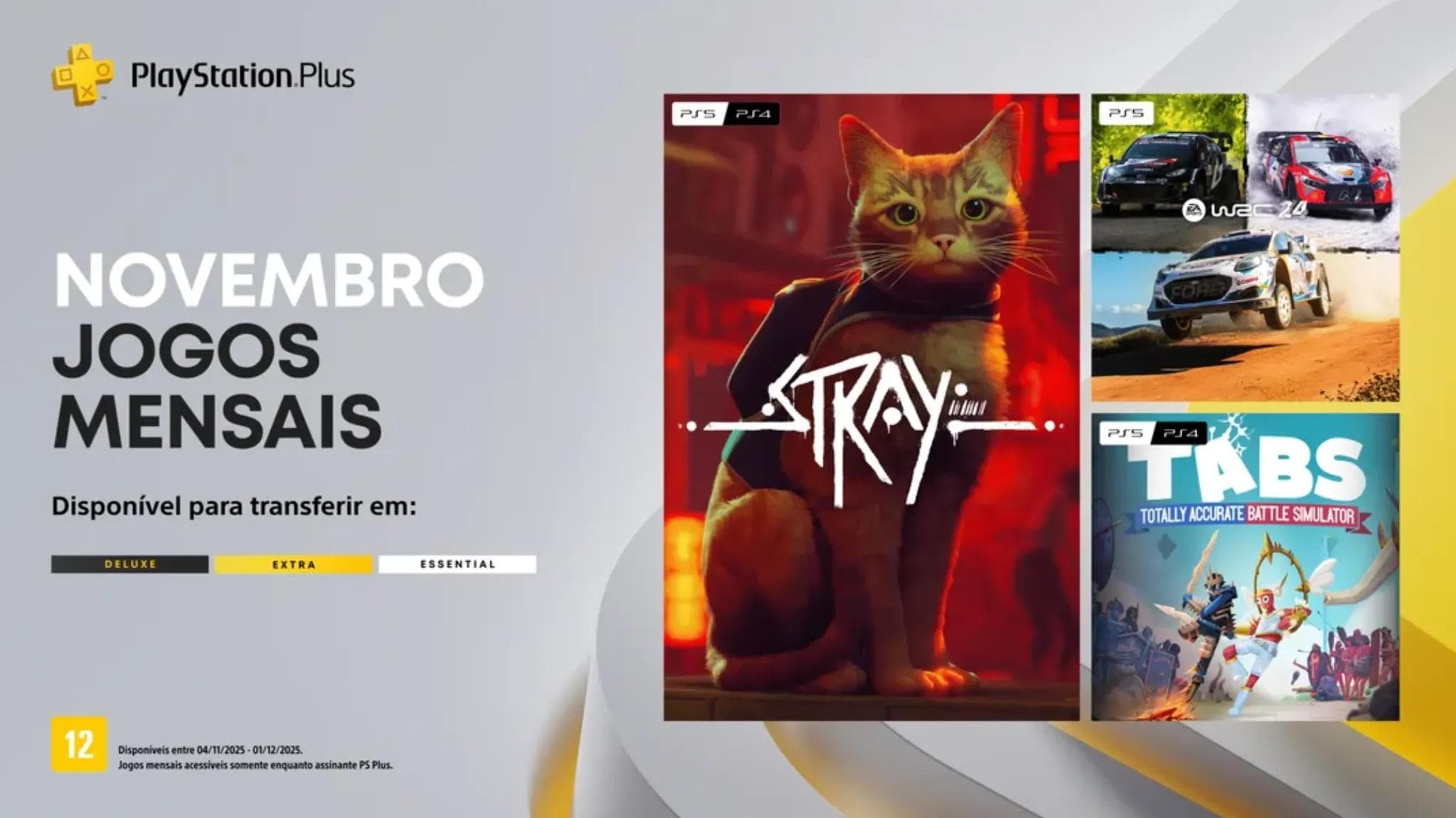 Veja os jogos de novembro da PS Plus