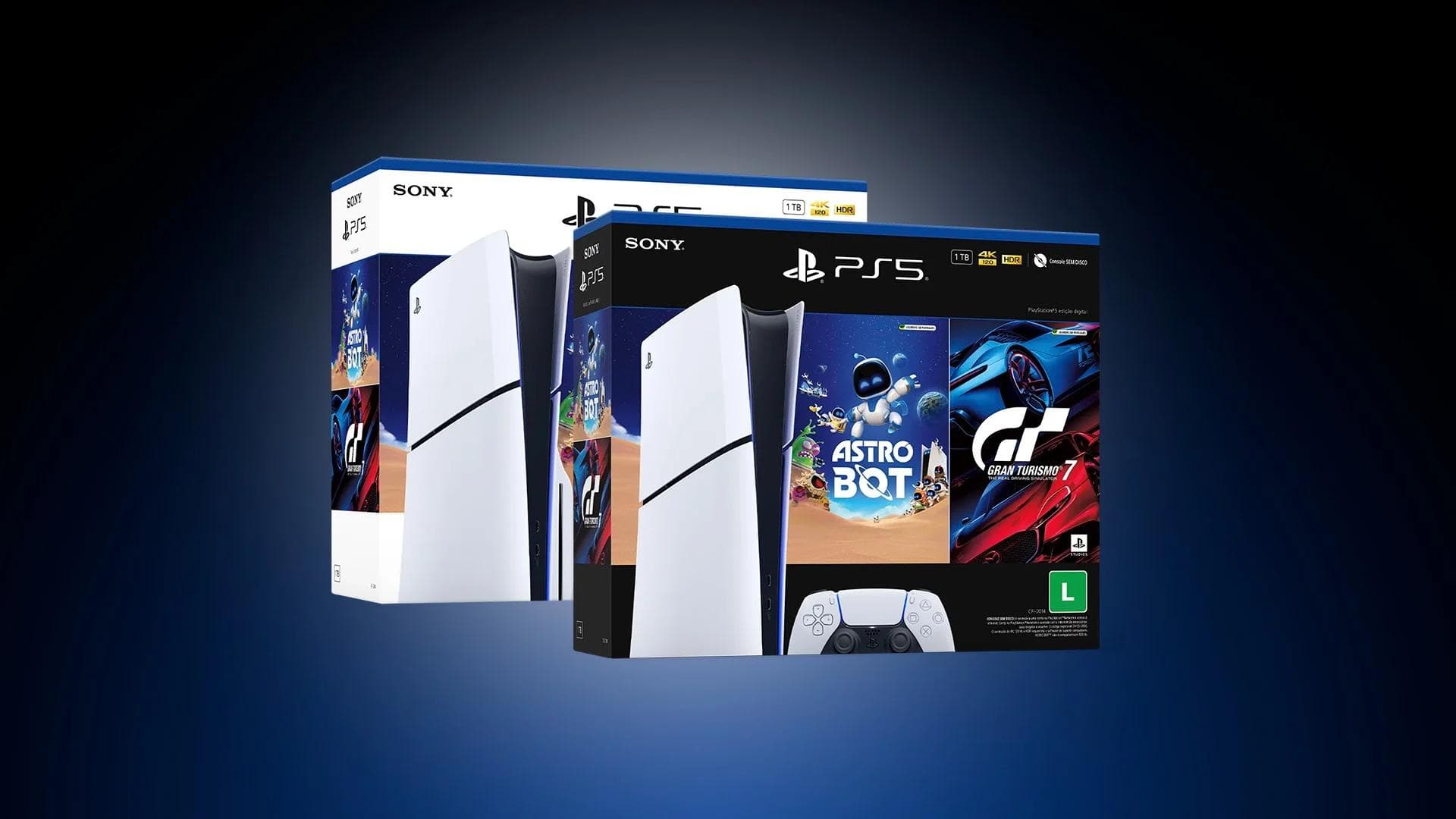 PS5 Slim Disk com ASTRO BOT e Gran Turismo 7 com desconto na Amazon